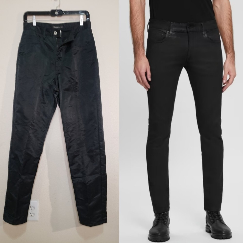 Guess Coated Black Tapered Jeans Size 29